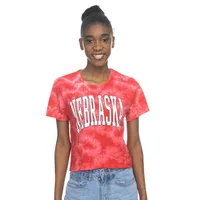 Huskers | Nebraska Zoozatz Cloud Wash Arch Crop Tee Alumni Hall