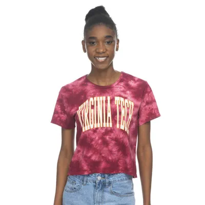 Hokies | Virginia Tech Zoozatz Cloud Wash Arch Crop Tee Alumni Hall