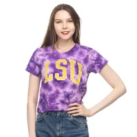 Lsu | Zoozatz Cloud Wash Arch Crop Tee Alumni Hall