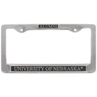 Nebraska Alumni Pewter License Plate Frame