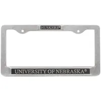 Huskers | Nebraska Huskers Pewter License Plate Frame | Alumni Hall