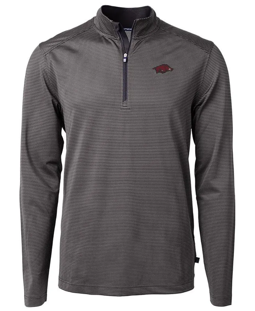 Razorbacks | Arkansas Cutter & Amp ; Buck Virtue Eco Micro Stripe Pullover Alumni Hall