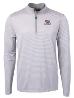 Lsu | Cutter & Amp ; Buck Virtue Eco Micro Stripe Pullover Alumni Hall