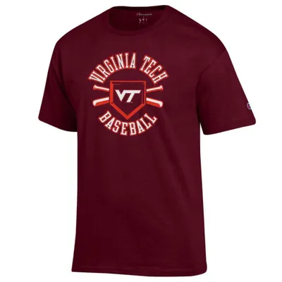 Hokies | Virginia Tech Champion Baseball Plate And Bats Tee Alumni Hall