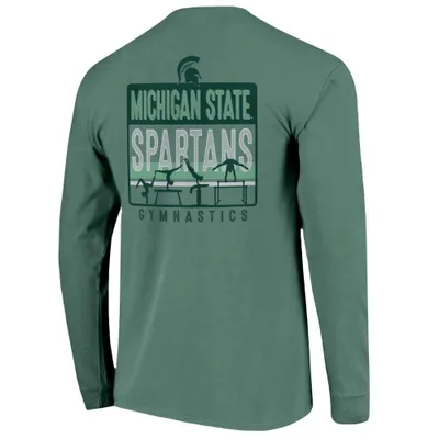 Spartans | Michigan State Image One Gymnastics Sign Comfort Colors Long Sleeve Tee Alumni Hall