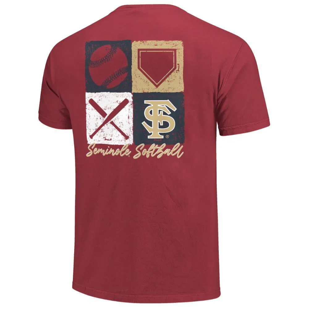 Fsu | Florida State Image One Softball Blocks Comfort Colors Tee Alumni Hall