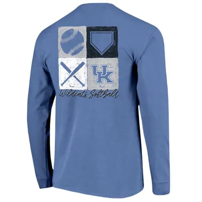 Cats | Kentucky Image One Softball Blocks Comfort Colors Long Sleeve Tee Alumni Hall