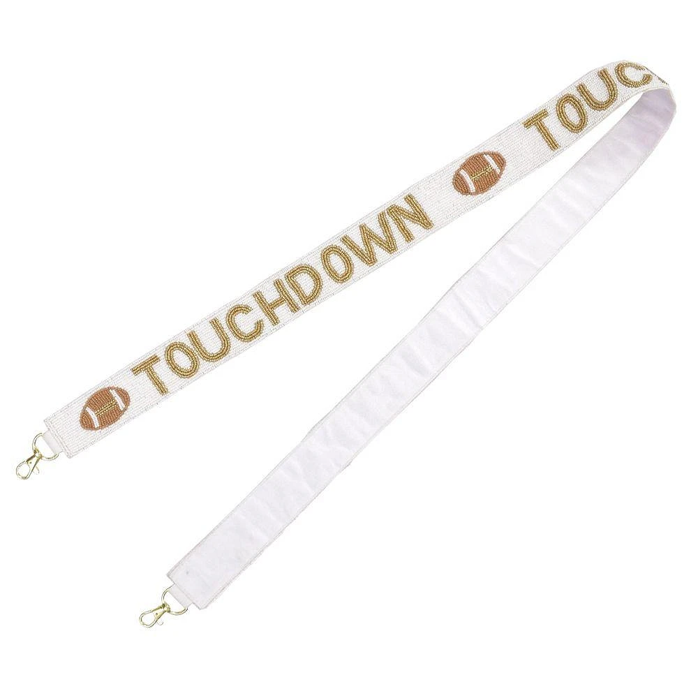 Football Touchdown Beaded Bag Strap