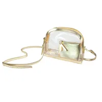  Ah | Capri Designs Half Moon Crossbody Clear Bag | Alumni Hall