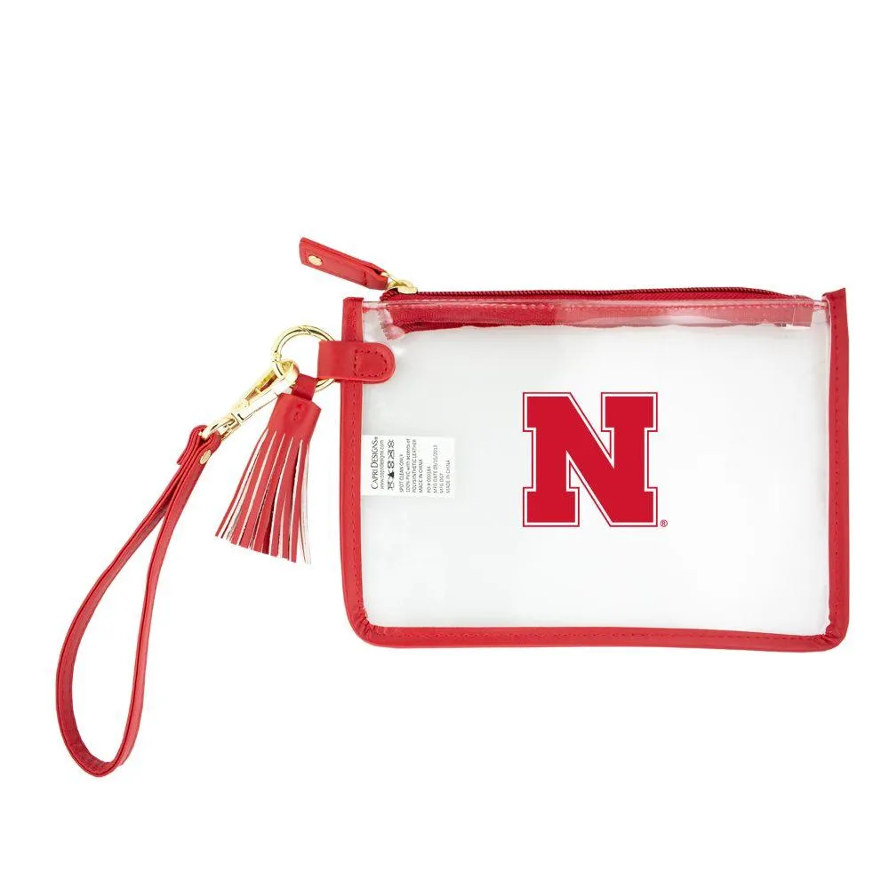  Huskers | Nebraska Wristlet Clear Bag | Alumni Hall