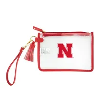  Huskers | Nebraska Wristlet Clear Bag | Alumni Hall