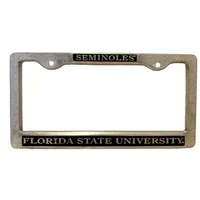  Fsu | Florida State Seminoles Pewter License Plate Frame | Alumni Hall