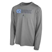 Unc | Carolina Jordan Brand Youth Basketball Long Sleeve Legend Tee Alumni Hall