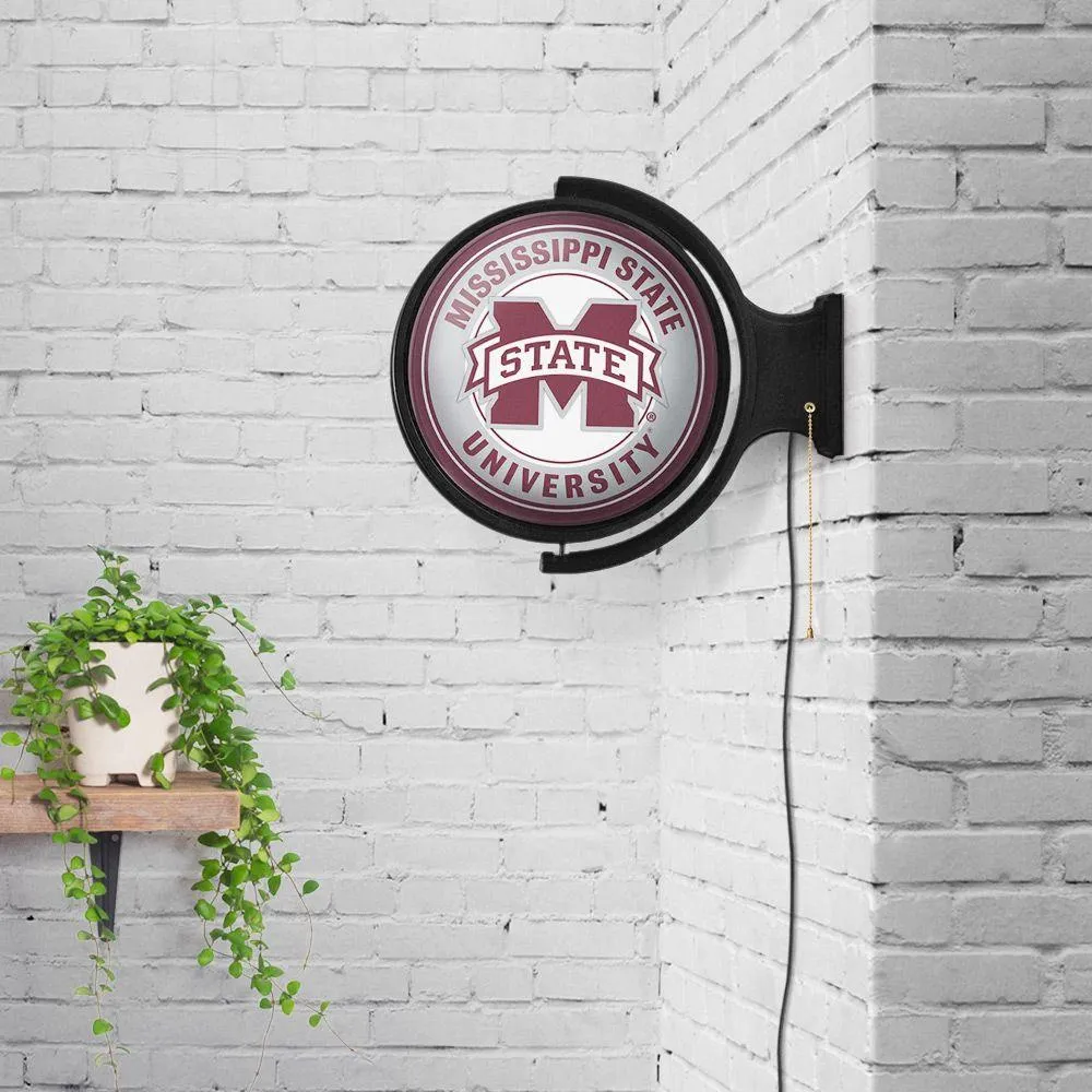  Bulldogs | Mississippi State Rotating Lighted Wall Sign | Alumni Hall