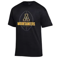 App | Appalachian State Champion Yard Line Football Tee Alumni Hall