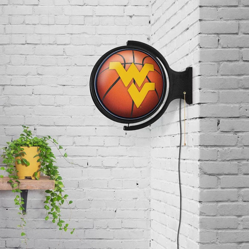  Wvu | West Virginia Basketball Rotating Lighted Wall Sign | Alumni Hall