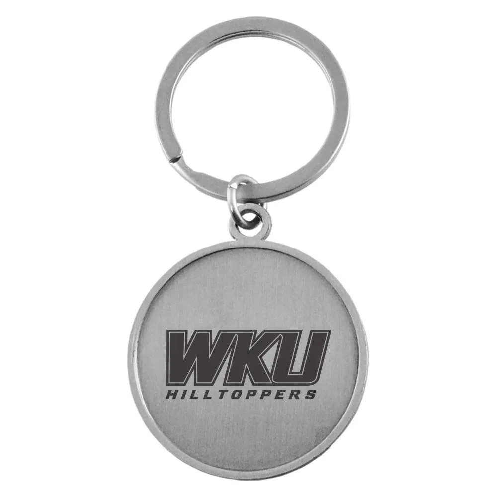  Wku | Western Kentucky Round Metal Keychain | Alumni Hall