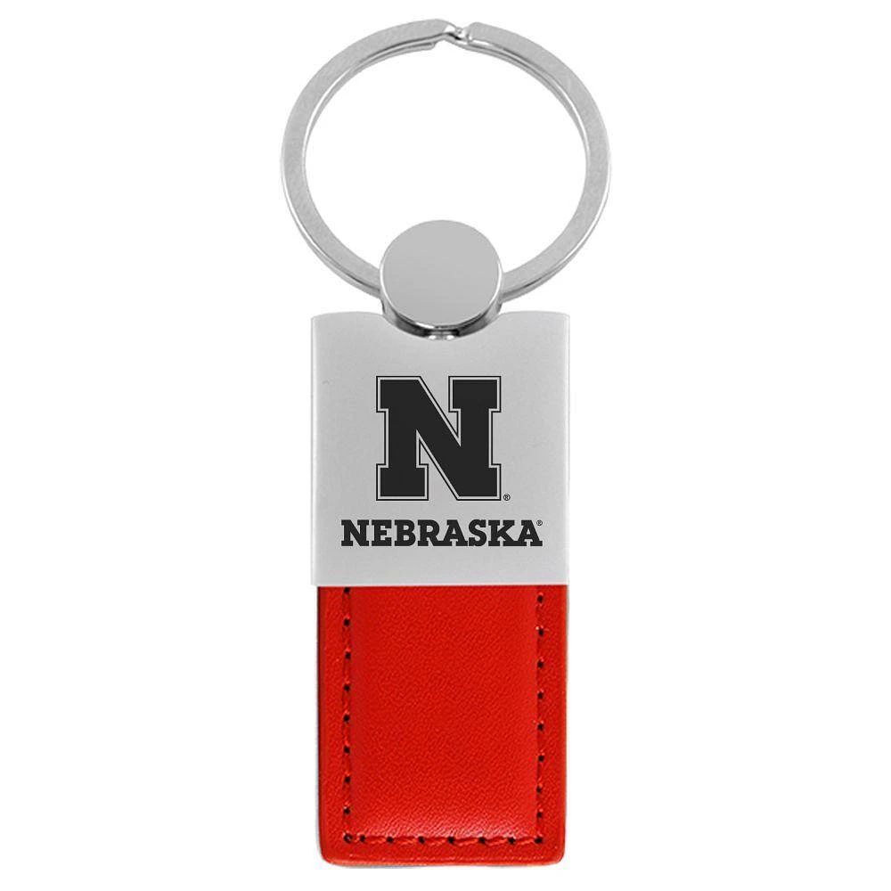 Nebraska Leather Keychain