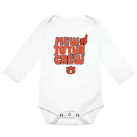 Aub | Auburn Garb Infant Ollie New To The Crew Onesie Alumni Hall