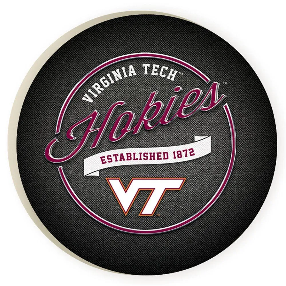  Hokies | Virginia Tech 2- Pack Script Car Coasters | Alumni Hall