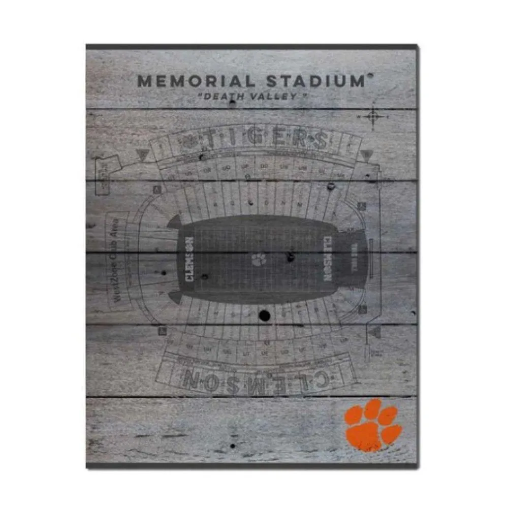  Clemson | Clemson 16  X 20  Memorial Stadium Seating Pallet Plaque | Alumni Hall