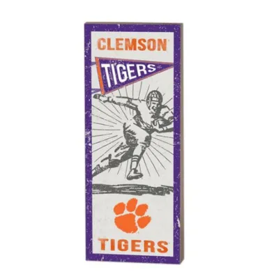  Clemson | Clemson 7  X 18  Vintage Football Player Plaque | Alumni Hall