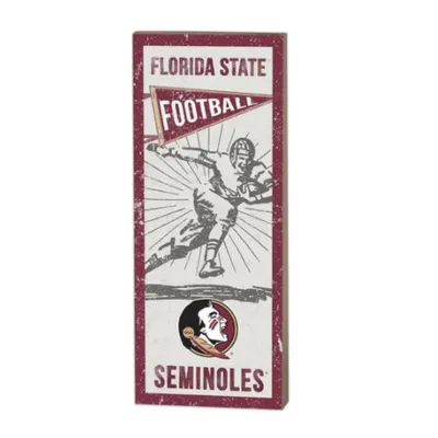  Fsu | Florida State 7  X 18  Vintage Football Player Plaque | Alumni Hall