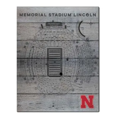  Huskers | Nebraska 16  X 20  Memorial Stadium Seating Pallet Plaque | Alumni Hall