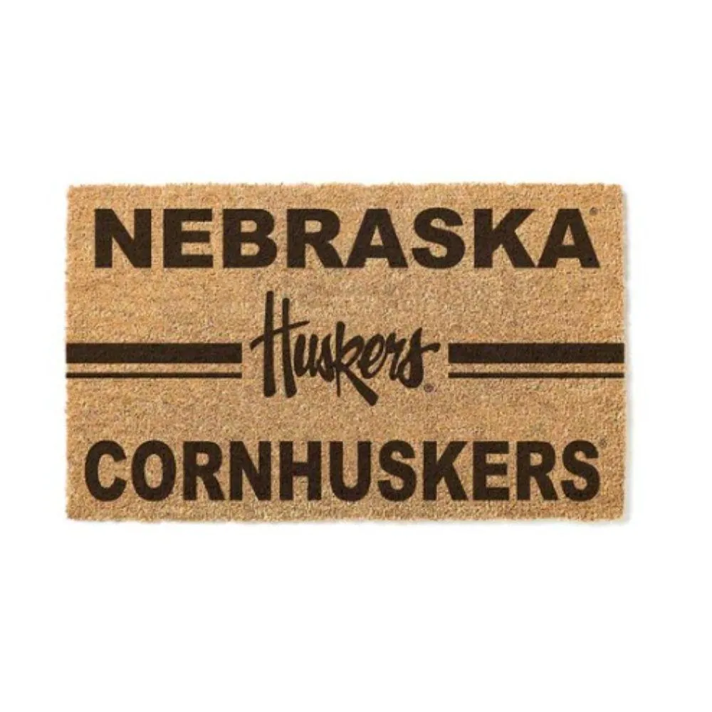  Huskers | Nebraska 18  X 30  Coir Doormat | Alumni Hall