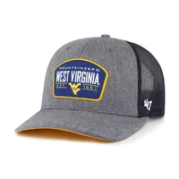  Wvu | West Virginia 47 ' Brand Slate Woven Label Trucker Hat | Alumni Hall