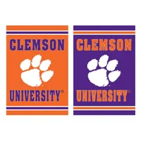  Clemson | Clemson Embossed Suede House Flag | Alumni Hall