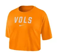 Vols | Tennessee Nike Women's Dri- Fit Logo Crop Tee Alumni Hall