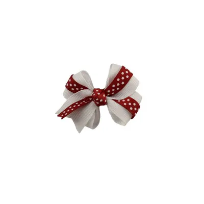  Razorbacks | Crimson And White Clip Hair Bow | Alumni Hall