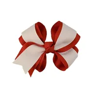  Huskers | Red And White Fluff Hair Bow | Alumni Hall