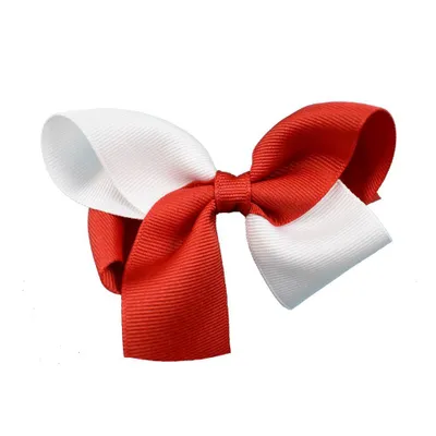  Huskers | Red And White Classic Fluff Hair Bow | Alumni Hall