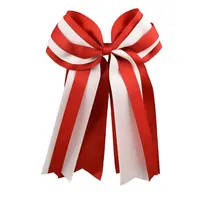  Huskers | Red And White Layered Ponytail Bow | Alumni Hall