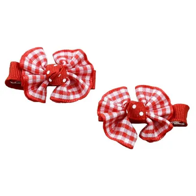  Huskers | Red And White Hair Bow Pair | Alumni Hall