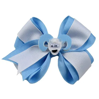  Unc | Light Blue And White 4  Mascot Knotted Hair Bow | Alumni Hall