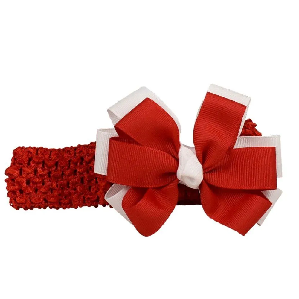 WKU, Red & White 2 Tone Fluff Hair Bow