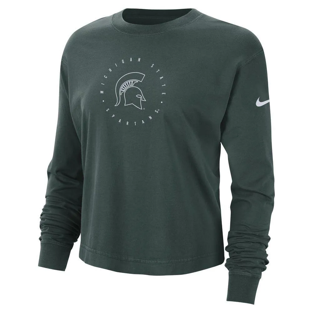 Spartans | Michigan State Nike Women's Boxy Dust Long Sleeve Crew Tee Alumni Hall