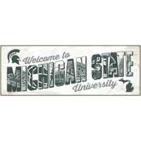  Spartans | Michigan State 25 X 9 Tradition Wood Sign | Alumni Hall