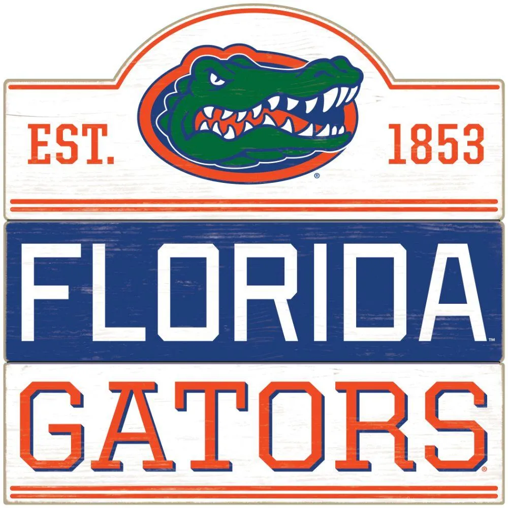  Gators | Florida Est 1853 18 X 18 Planked Wood Sign | Alumni Hall