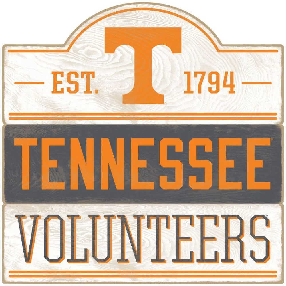  Vols | Tennessee Est 1794 18 X 18 Planked Wood Sign | Alumni Hall