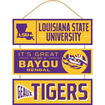 LSU 13 x 14 Linked Wood Sign