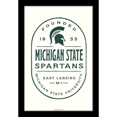  Spartans | Michigan State 11 X 16 Framed Wood Sign | Alumni Hall