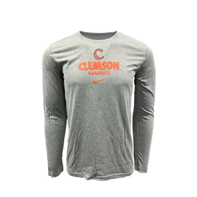 Clemson | Nike Legend Baseball Dri- Fit Long Sleeve Tee Alumni Hall