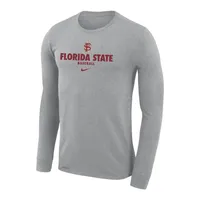 Fsu | Florida State Nike Legend Baseball Dri- Fit Long Sleeve Tee Alumni Hall