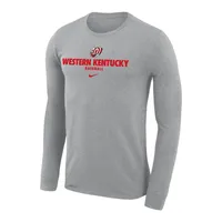 Western Kentucky Nike Legend Baseball Dri-Fit Long Sleeve Tee