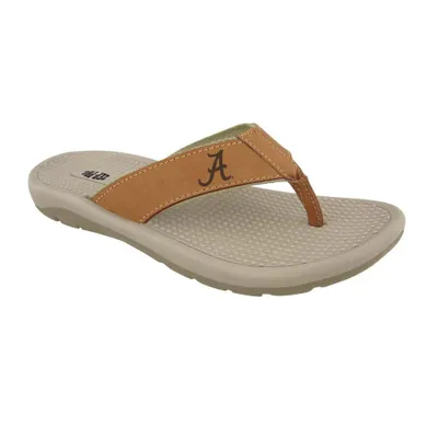 Bama | Alabama Zeppro Tan Embossed Flip Flop Alumni Hall