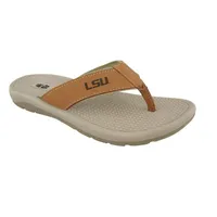 Lsu | Zeppro Tan Embossed Flip Flop Alumni Hall